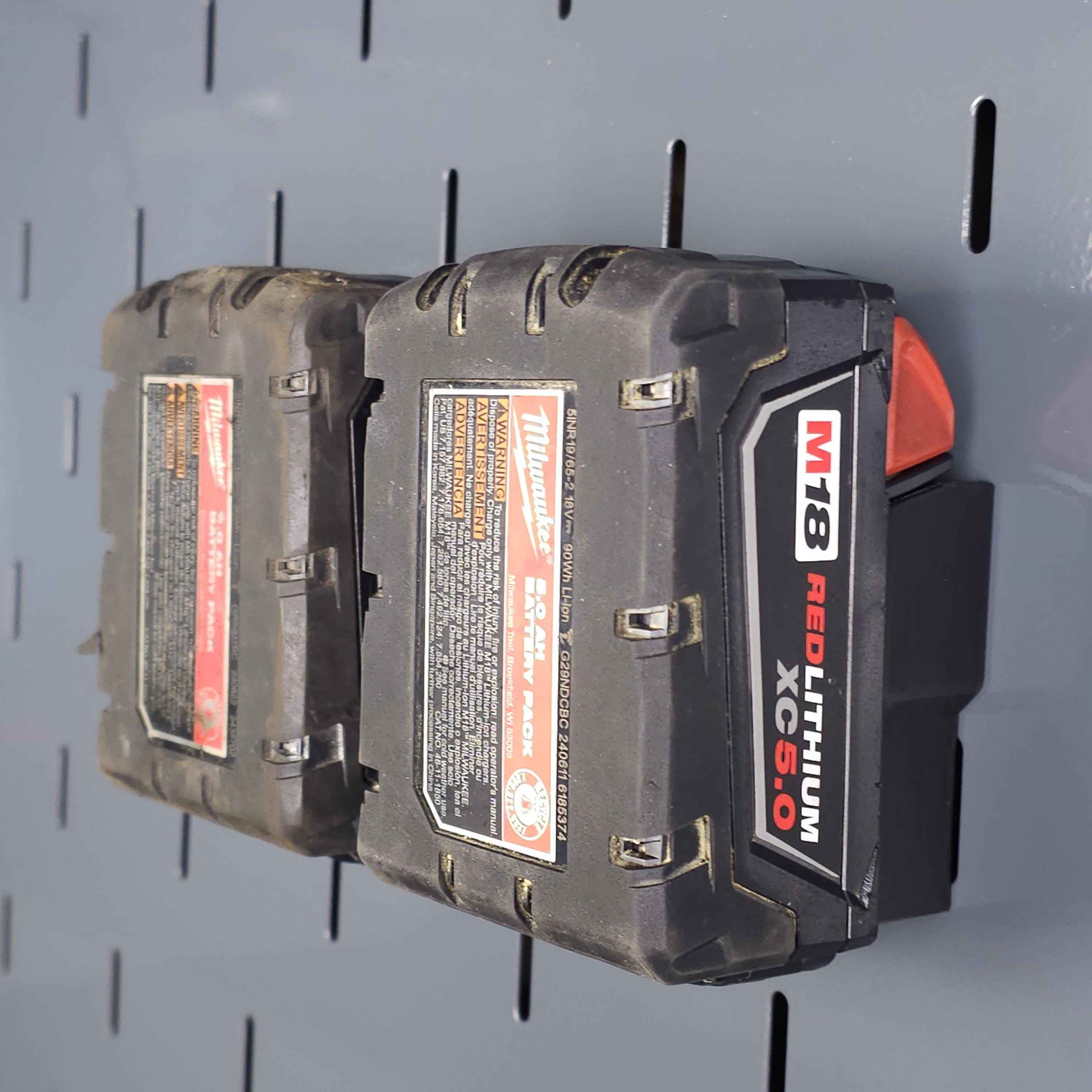 Double Milwaukee M18 Battery Mount Fits US General Series 3 / ICON Hutch and Locker