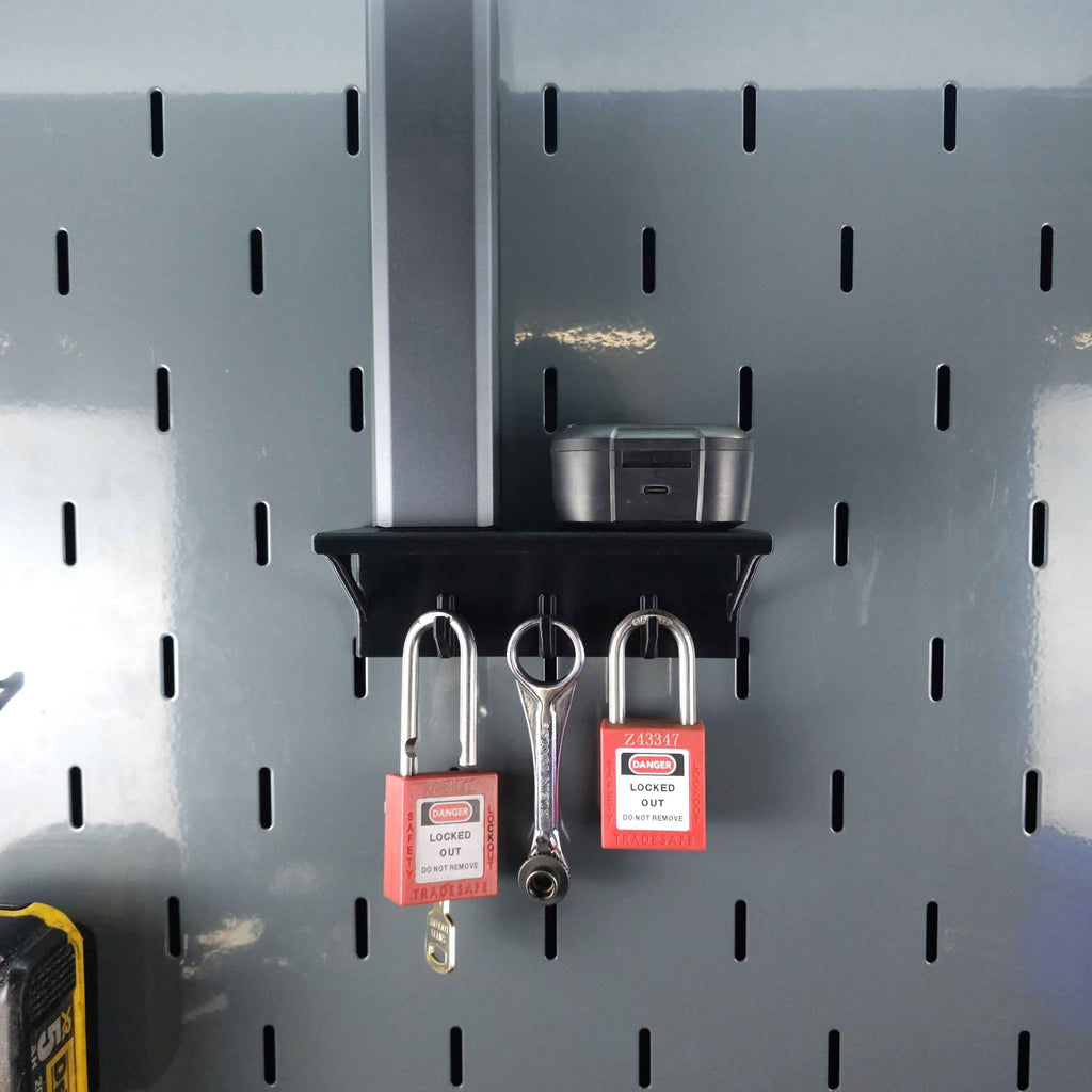 Shelf With 3 Hooks Fits US General Series 3 / ICON Hutch and Locker