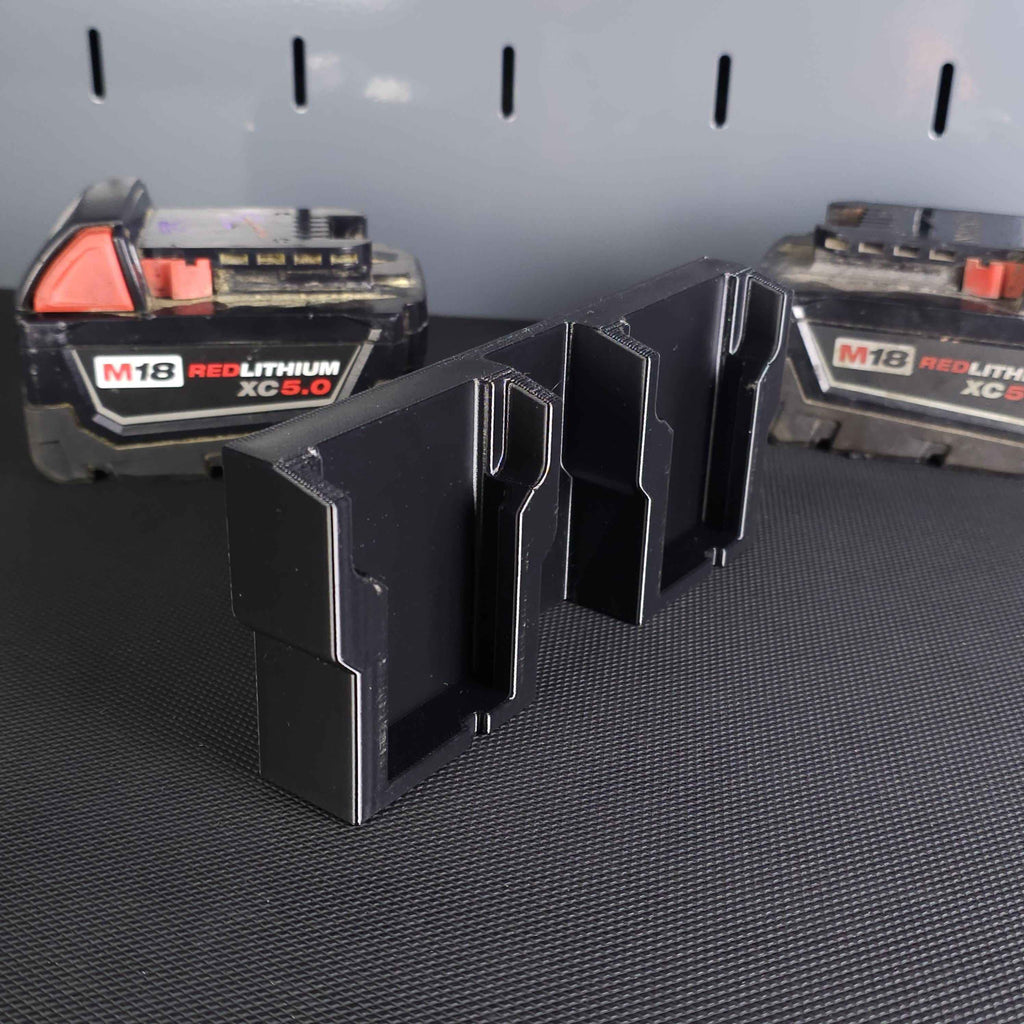 Double Milwaukee M18 Battery Mount Fits US General Series 3 / ICON Hutch and Locker