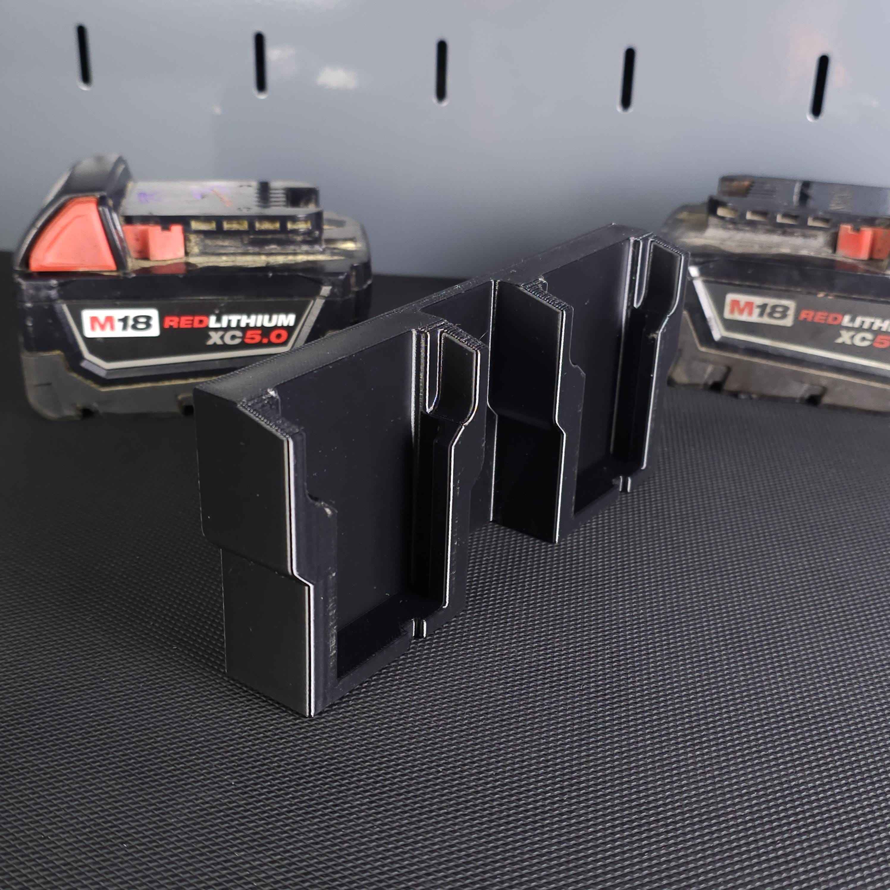 Double Milwaukee M18 Battery Mount Fits US General Series 3 / ICON Hutch and Locker