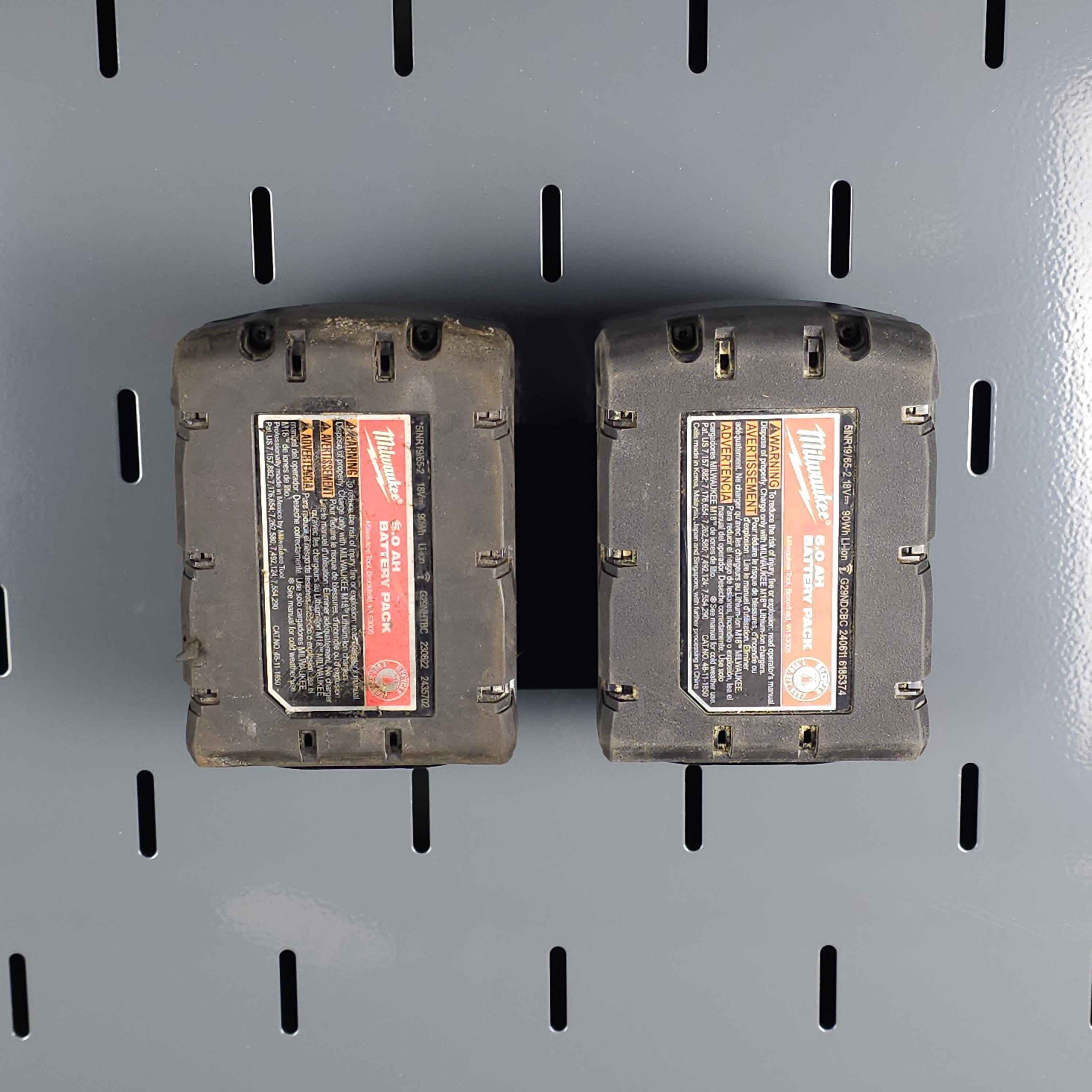 Double Milwaukee M18 Battery Mount Fits US General Series 3 / ICON Hutch and Locker