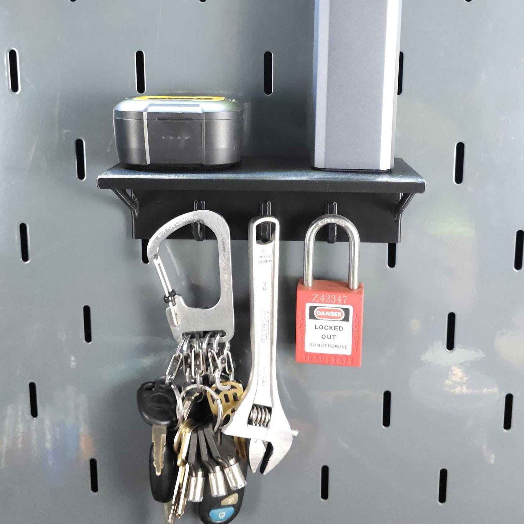 Shelf With 3 Hooks Fits US General Series 3 / ICON Hutch and Locker